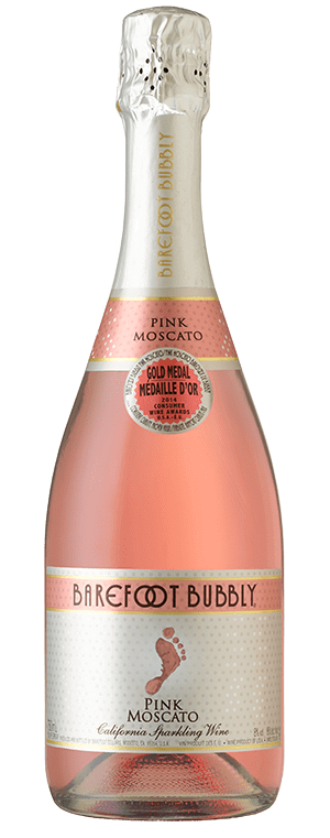 Bubbly Pink Moscato Bottle Shot